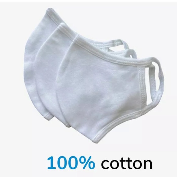 22 DECEMBER Accessories - 🔥BUNDLE OF 3 WHITE - Washable facemask 🔥